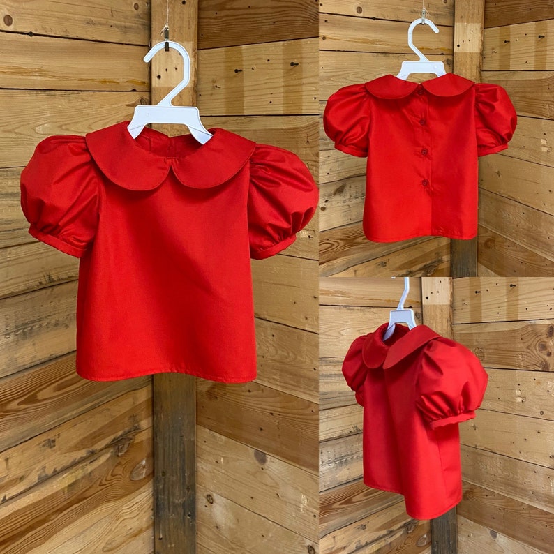 Red Blue Princess Dress, Handmade Birthday Outfit, Red Green Blouse ...
