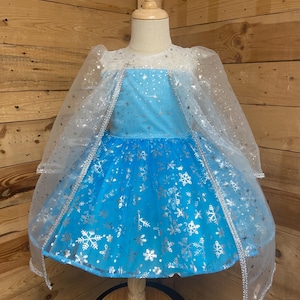 Elsa Inspired Baby Dress: Snowflake Costume