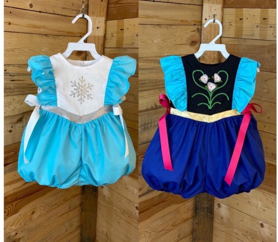 Anna bubble romper, baby elsa  rompers, princess rompers, baby birthday rompers, bubbles rompers elsa, elsa frozen outfit romper.