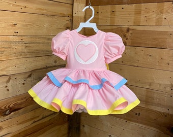 Plim Plim Inspired Baby Costume: Pink Heart Birthday Dress
