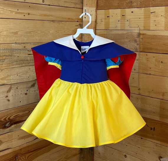 snow white baby dress, snow white baby costume. snow white baby short dress.