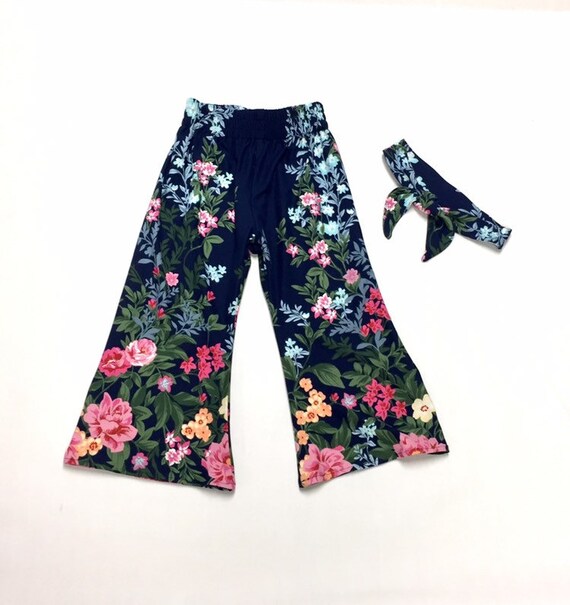 floral bell bottoms