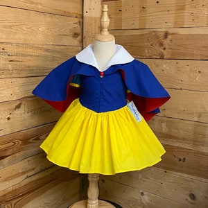 snow white baby dress, snow white baby costume. snow white baby short dress.
