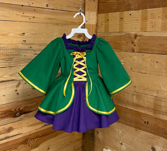 Sanderson sister baby costume, hocus-pocus baby costume, Winifred sanderson baby dress, Winifred baby costume.Renaissance baby dress.