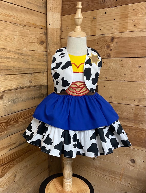 blue cow print dress Cow Print Drop Waist Dress XS Beige/Brown by Lane 201