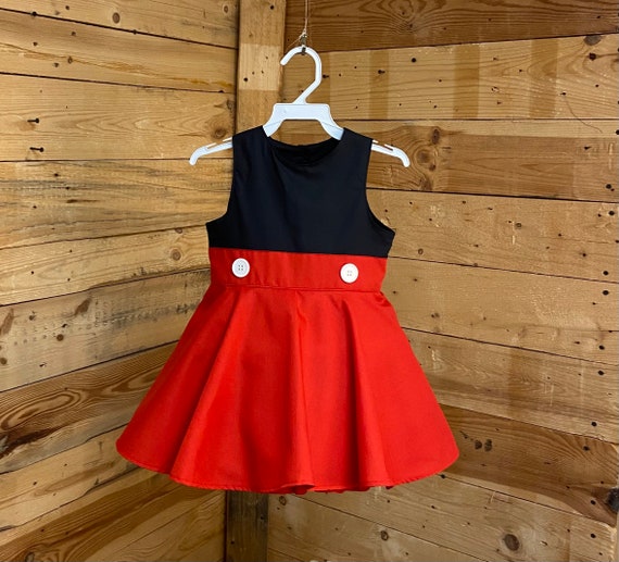 Mickey Mouse Baby dress, Mickey Mouse Baby costume. Baby dress.