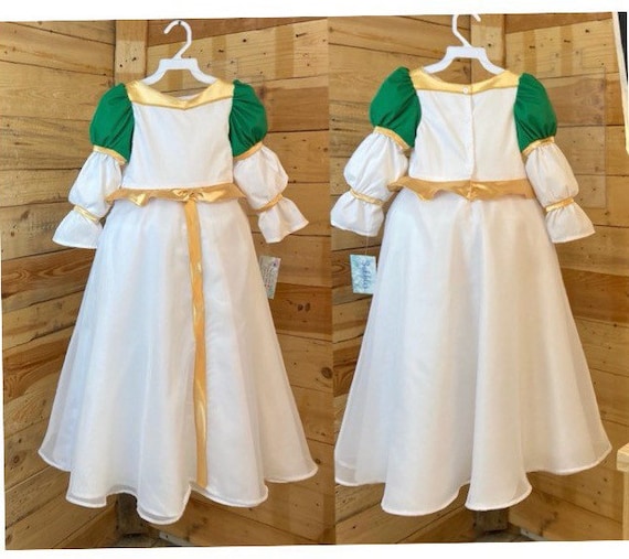 Odette, the swan princess, baby LONG dress, baby dress, Christmas baby dress, angel baby dress costume.
