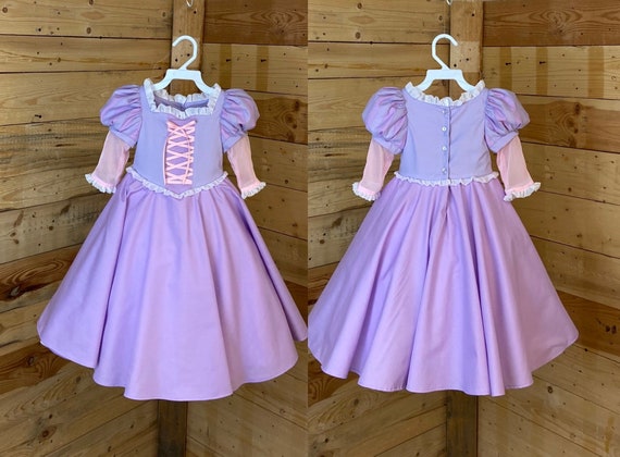 Rapunzel baby dress, birthday baby dress, Rapunzel baby dress costume, Renaissance baby dress.