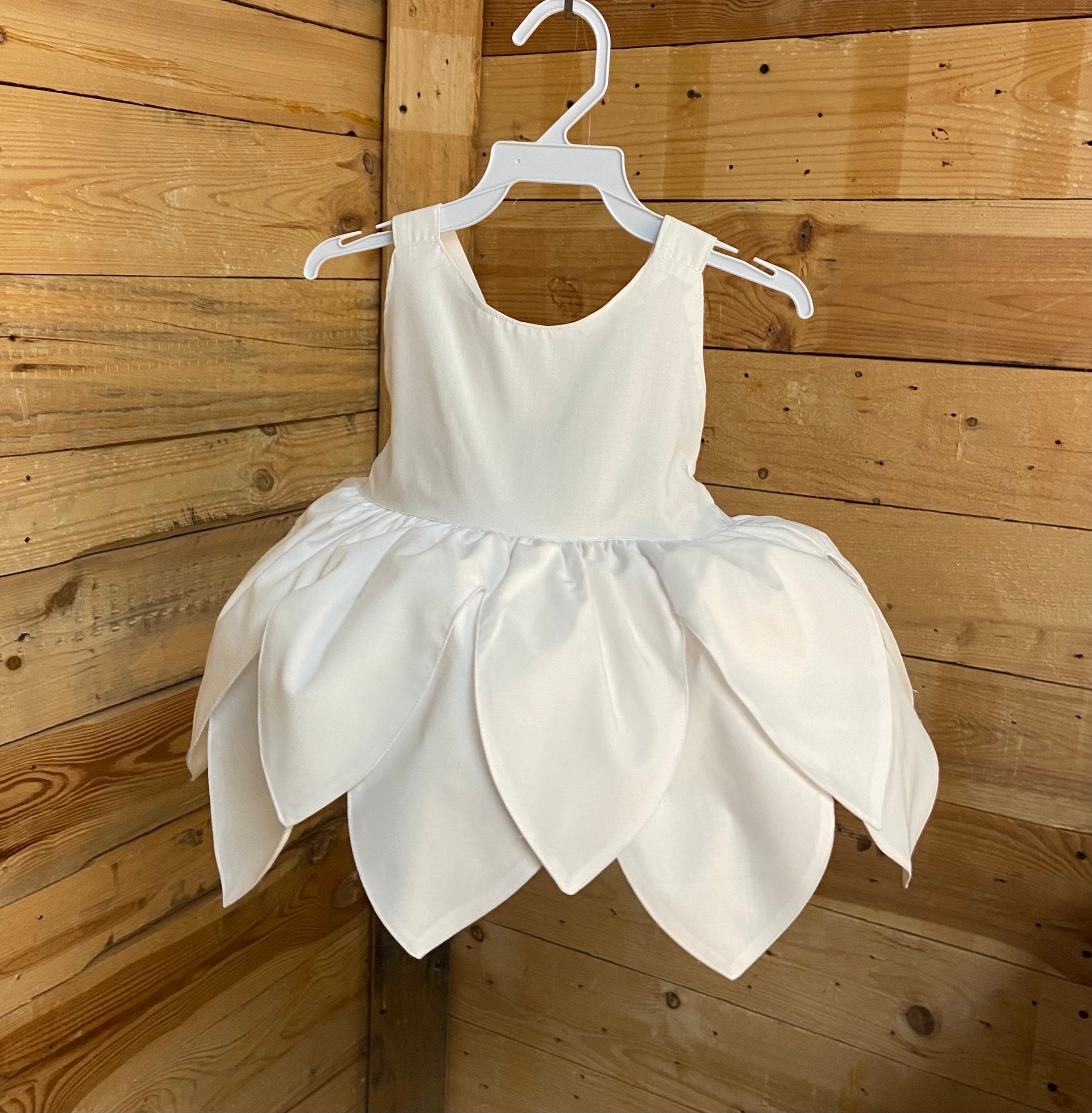 Tinkerbell dress: White Cotton Dress
