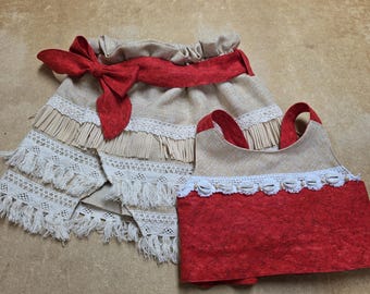 Moana Baby skirt Set: Princess Birthday Outfit
