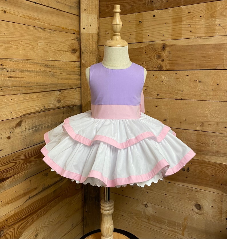 Tiered ruffle party dress.