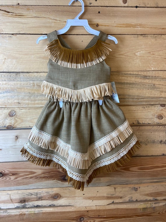 Pocahontas baby costume, Pocahontas baby dress, baby dress.