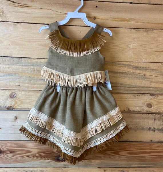 Pocahontas baby dress, pocahontas baby costume, baby dress