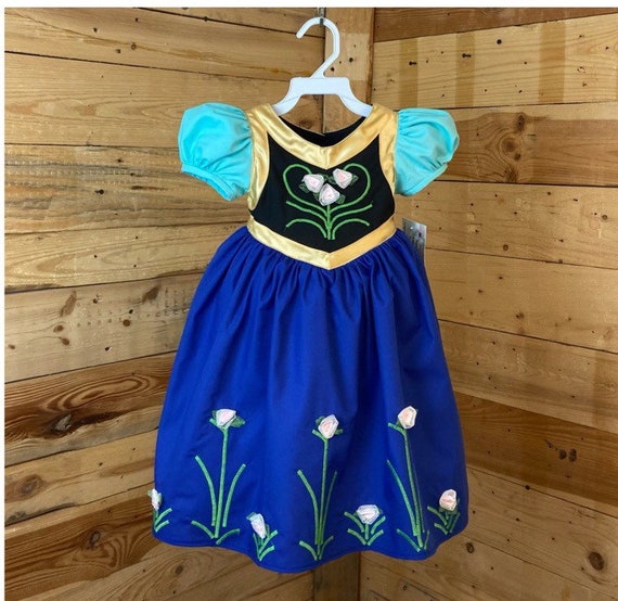 Anna baby dress, baby dress, inspired en anna the frozen, long dress  for baby.