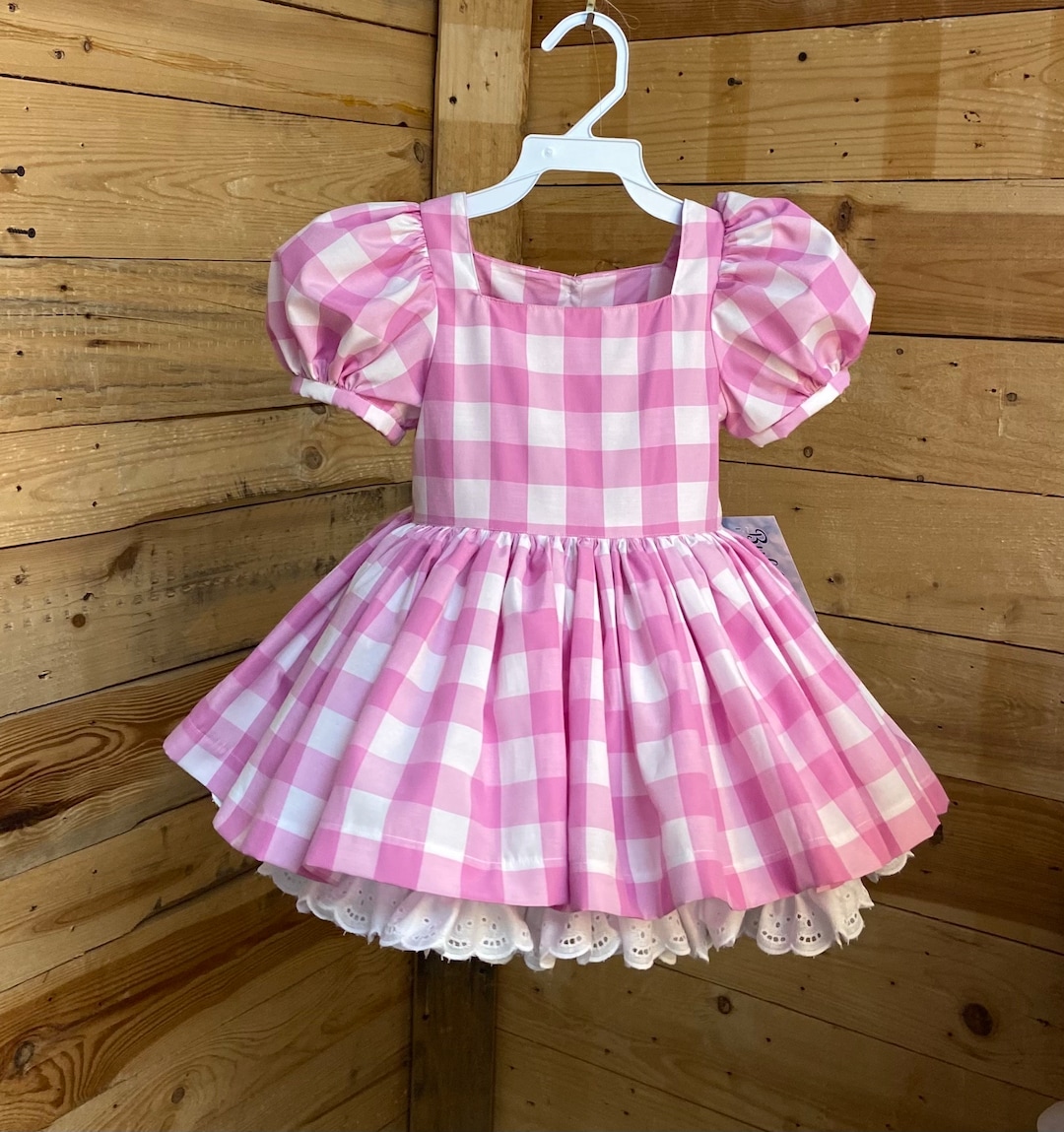 Pink Gingham Baby Dress