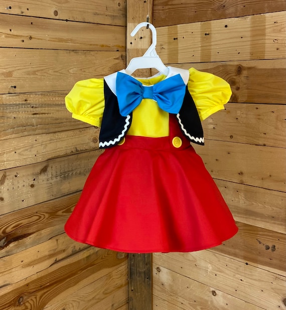 Pinocchio baby dress, Pinocchio baby costume.