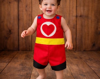 Plim Plim Baby Costume: Heart Shortall