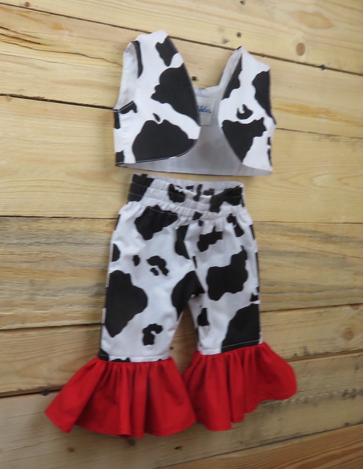 Cowgirl bell bottoms set inspired in jessie toy story, bell bottoms set