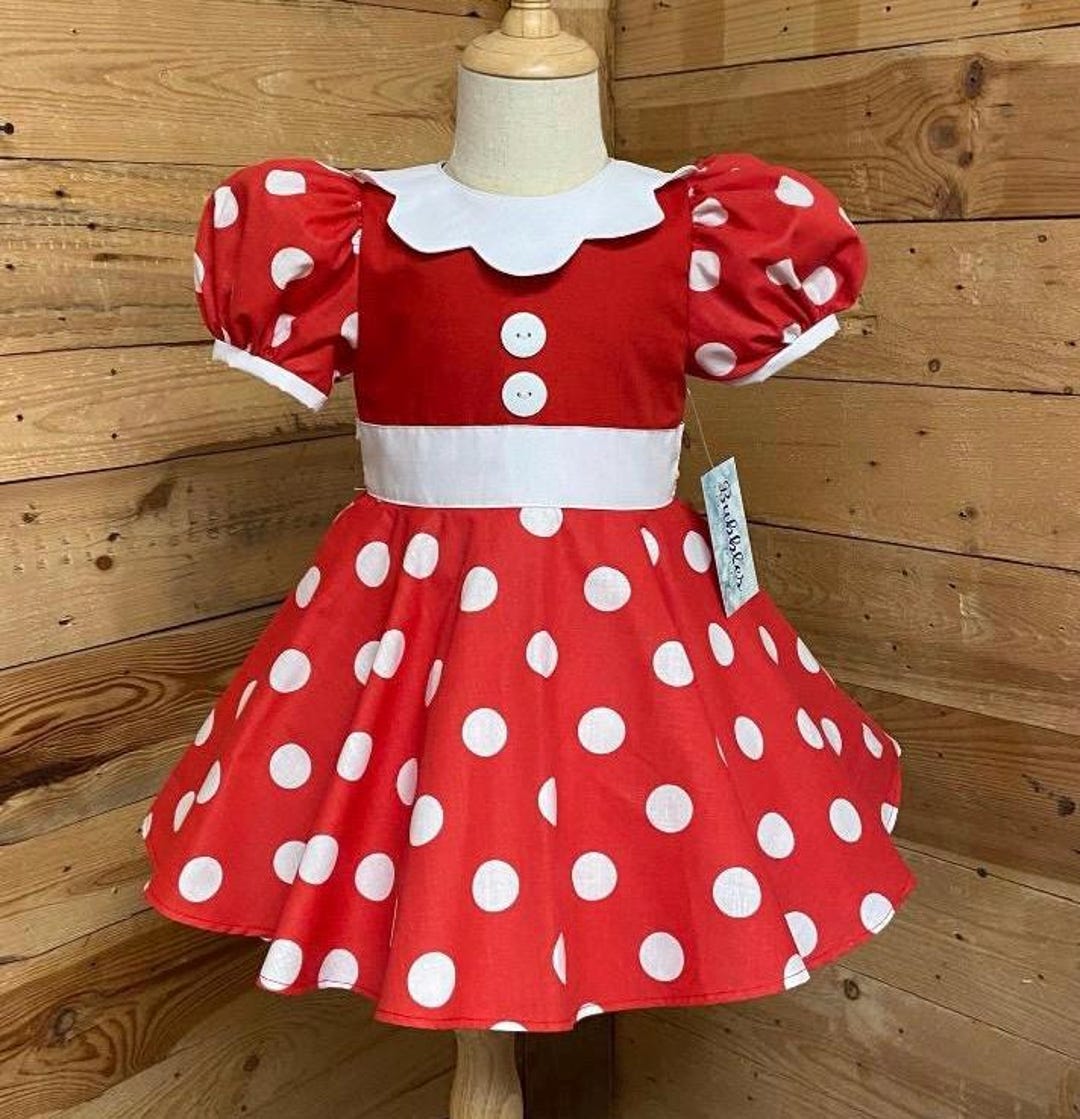 minnie mouse in red polka dot dress Minnie Mouse Small Red Plush