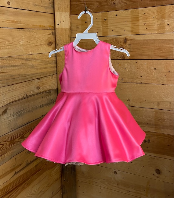 Hot pink baby dress/ cowgirl hot pink baby dress