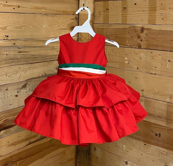 Baby mexican dress,baby dress, baby cowgirl dress, baby red dress.