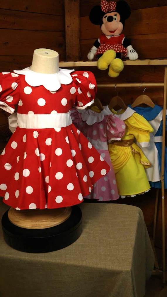 Red Polka Dot Baby Dress: Minnie Mouse Inspired Costume