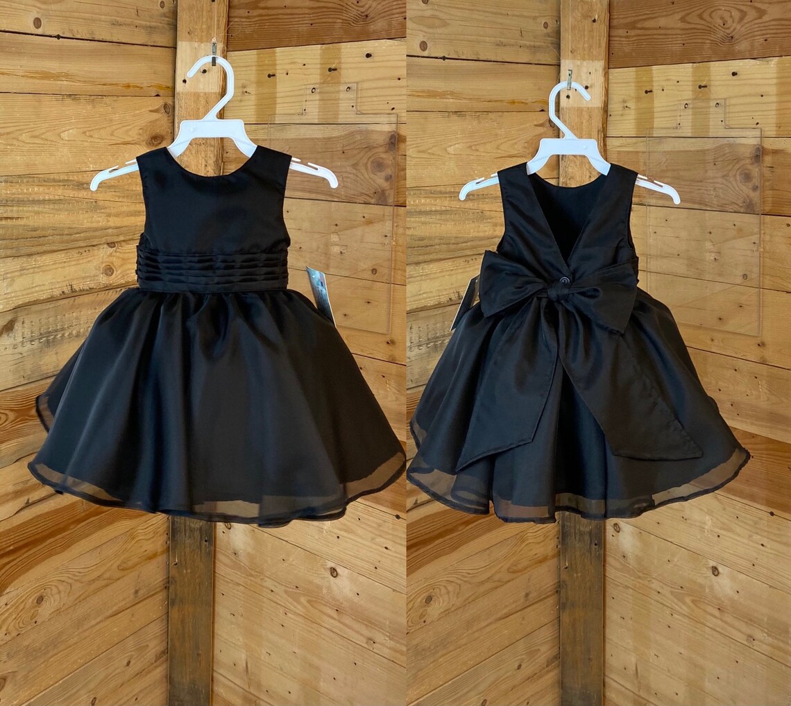 Black Baby Dress Flower Girl Dress Baby Elegant Black Dress Etsy