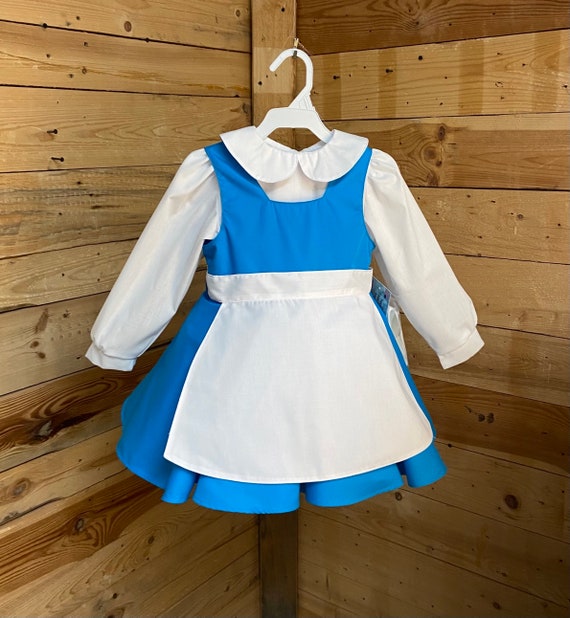 Belle baby dress, Belle baby costume, Belle baby provincial dress, Renaissance baby dress, baby dress.