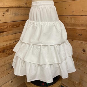 petticoat for a girl&#39;s long dress, 100% cotton, with a drawstring for adjustment