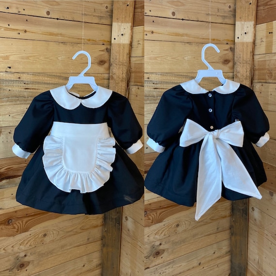 thanksgiving pilgrim baby dress costume, black baby dress