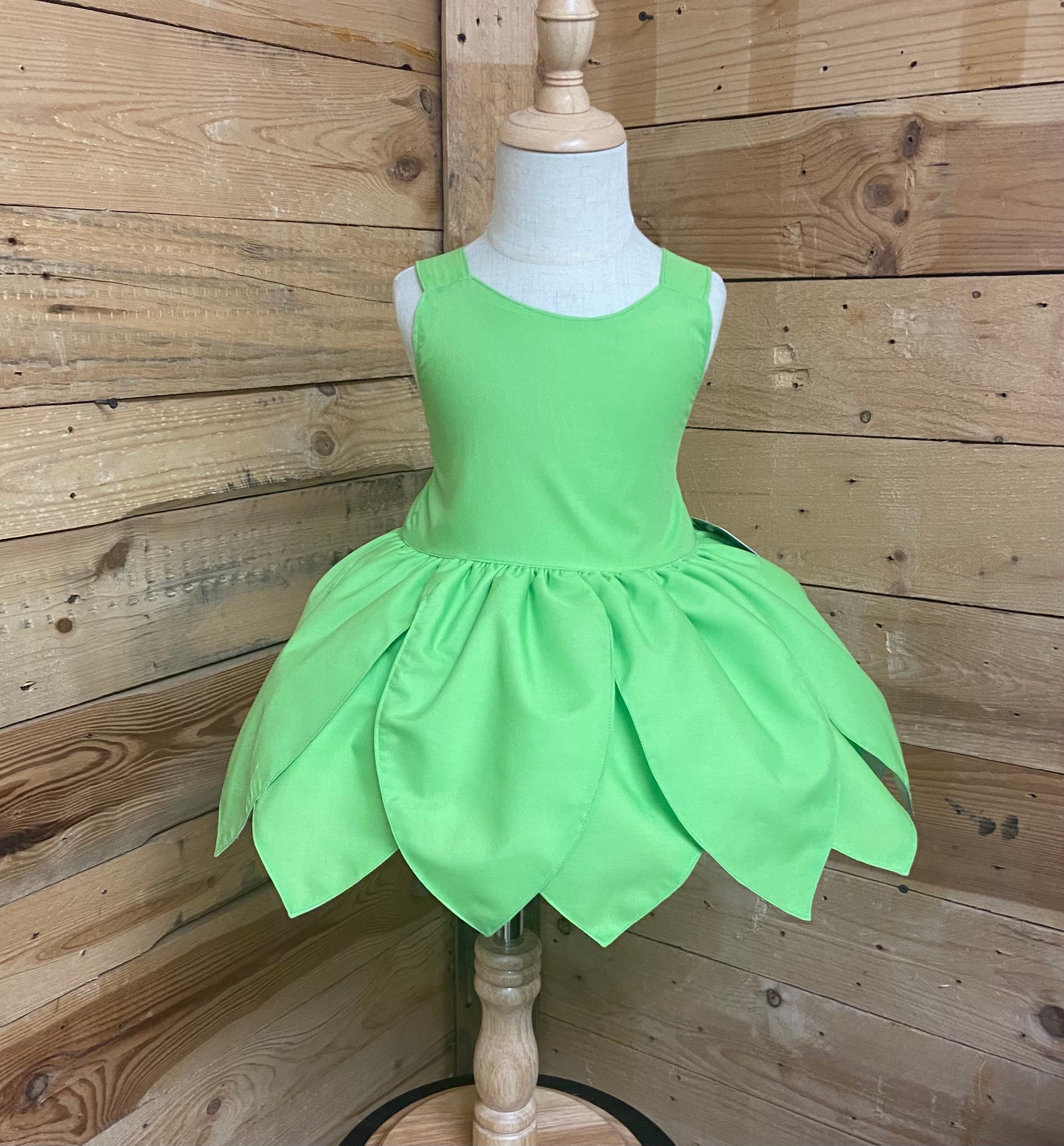 tinkerbell formal dress Tinkerbell Costume Fairy Elf Petal Hem Mini Dress Green main image 0