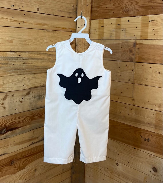 Ghost Baby longalls, rompers baby boy, ghost baby boy longall. White baby boy longalls
