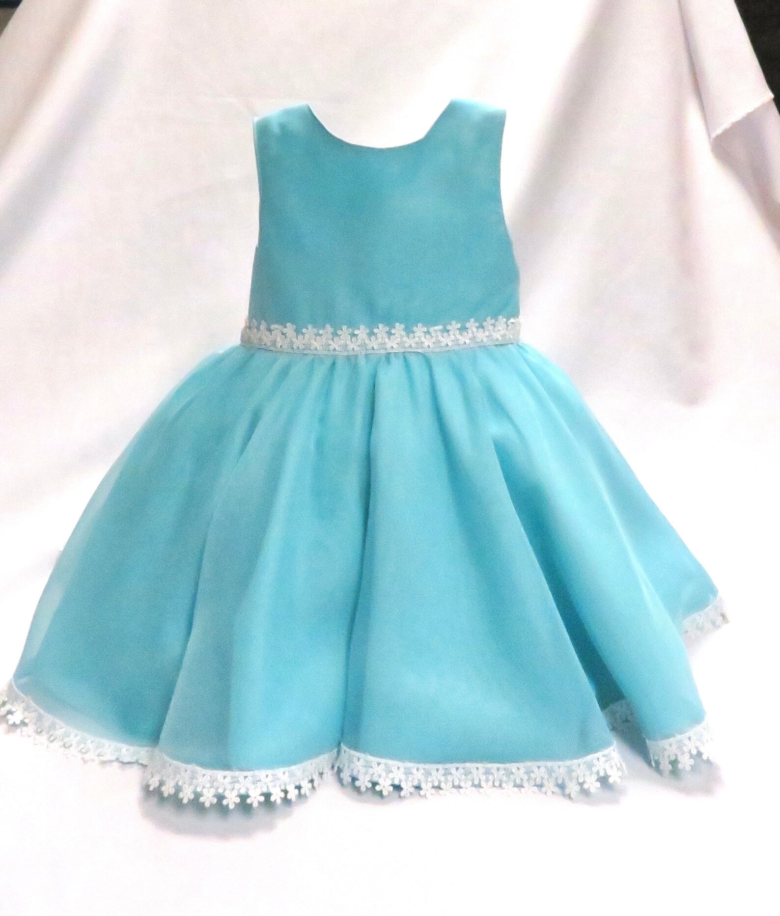 Aqua Baby Dress Flower Girl Dress Baby Dress Elegant Baby Etsy
