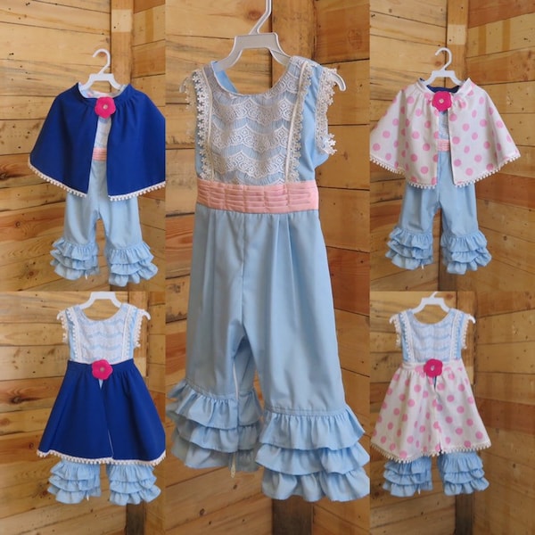 Bo peep outfit, bo peep y falda convertible para baby girl, bo peep outfit, bo peep capo falda reversible