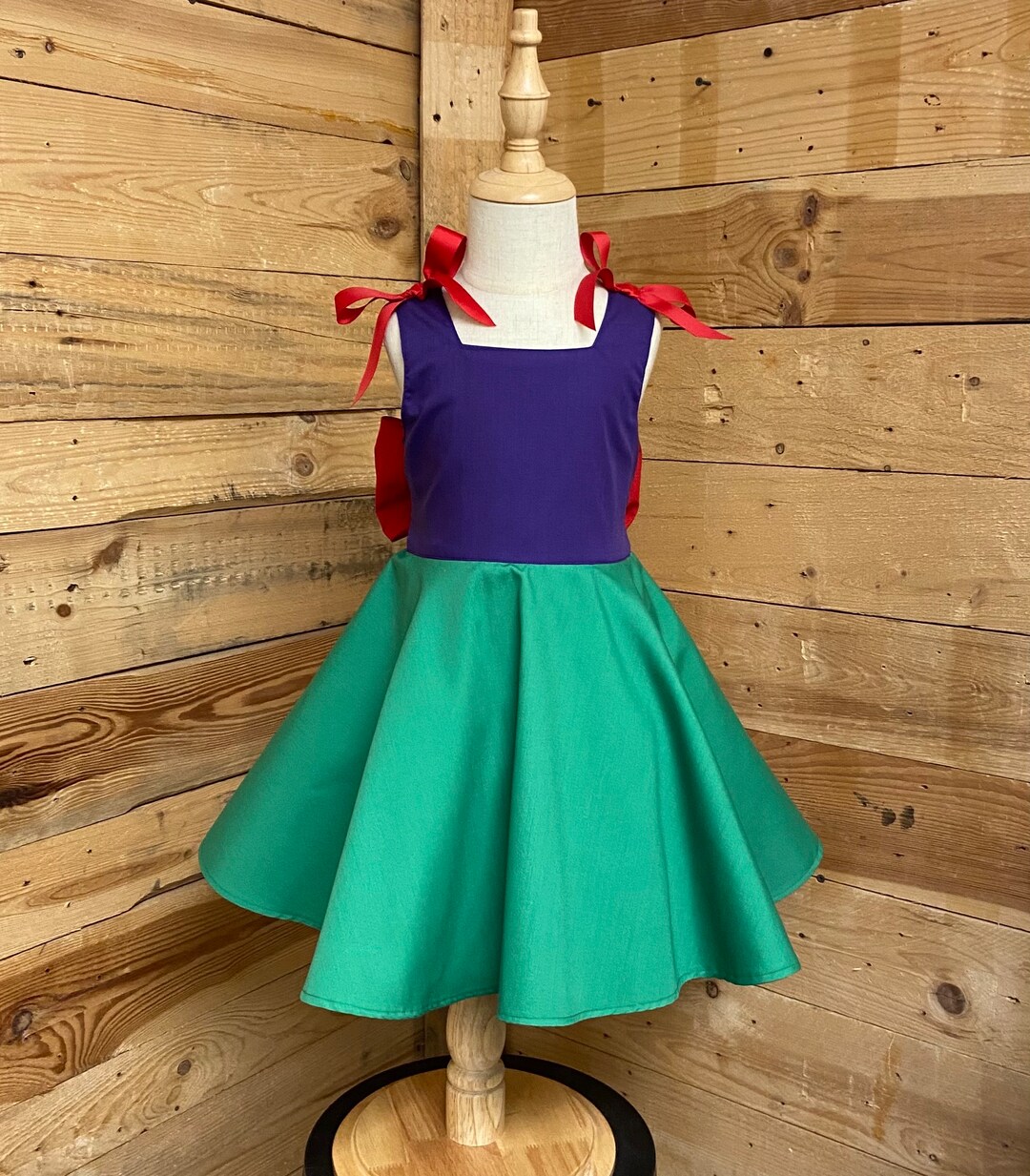 Ariel Inspired Baby Costume Dress: Poly Cotton Birthday Outfit