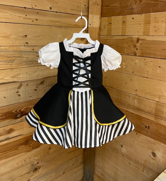 Pirate baby dress, Pirate baby costume, Baby dress, Renaissance baby dress.