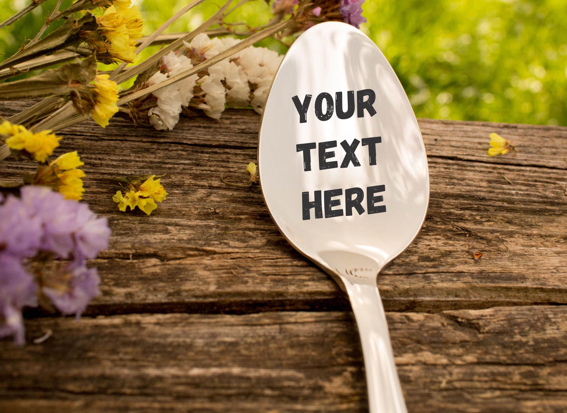 Your words on spoon Name spoons Spoons with sayings Fun Etsy