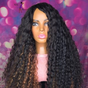 READY TO SHIP //Synthetic Crochet wig &quot;Deep Twist Beauty&quot;(Right side Part)