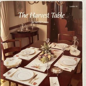 Sal-Em Linens Cross Stitch Pamphlet: The Harvest Table, Leaflet 40, by Carolina Cross Stitch Inc