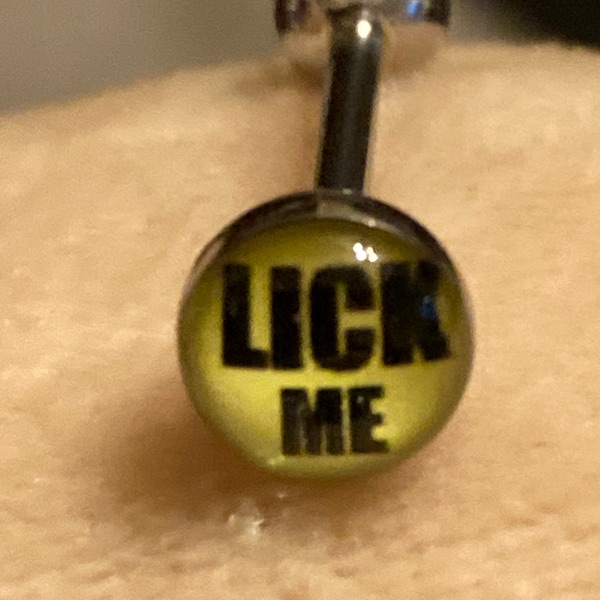 Tongue Ring, Barbell, Jewelry, Piercing, Explicit, Lick Me