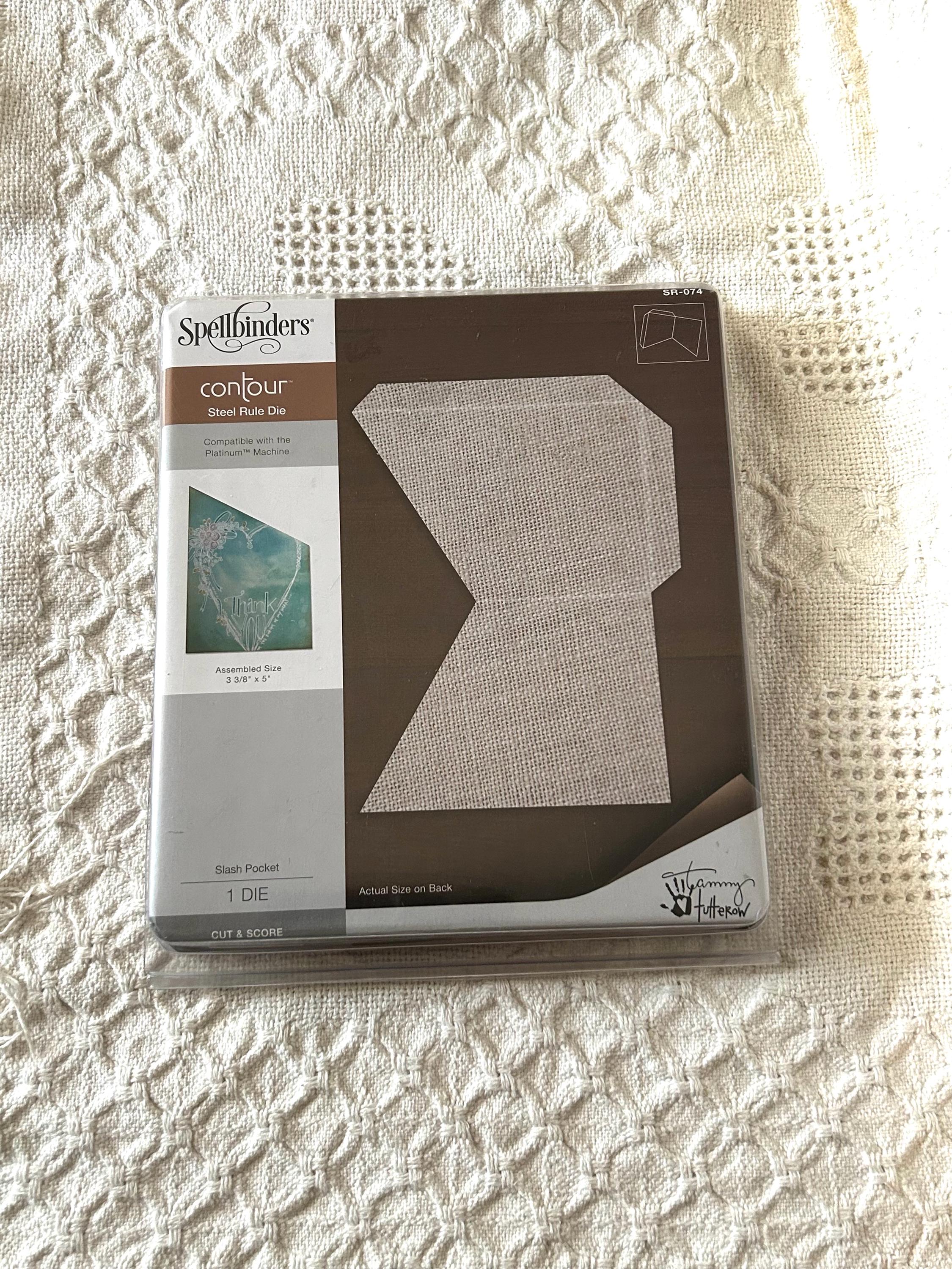 Spellbinders Steel Rule Die ※A4サイズ Spellbinders Steel Rule Die SR-074 Slash Pocket by Tammy Tutterow