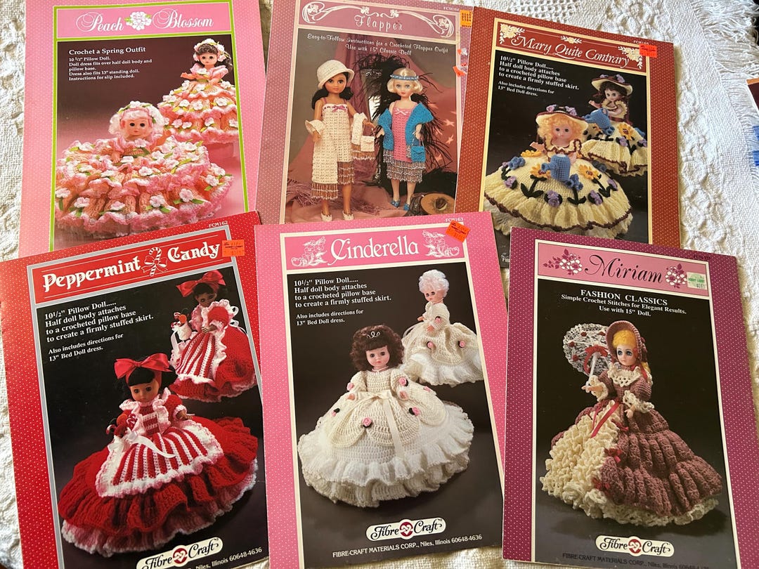 Fibrefriend Patterns Fibre Craft Original Doll Crochet Patterns - Vintage - Choice of ...