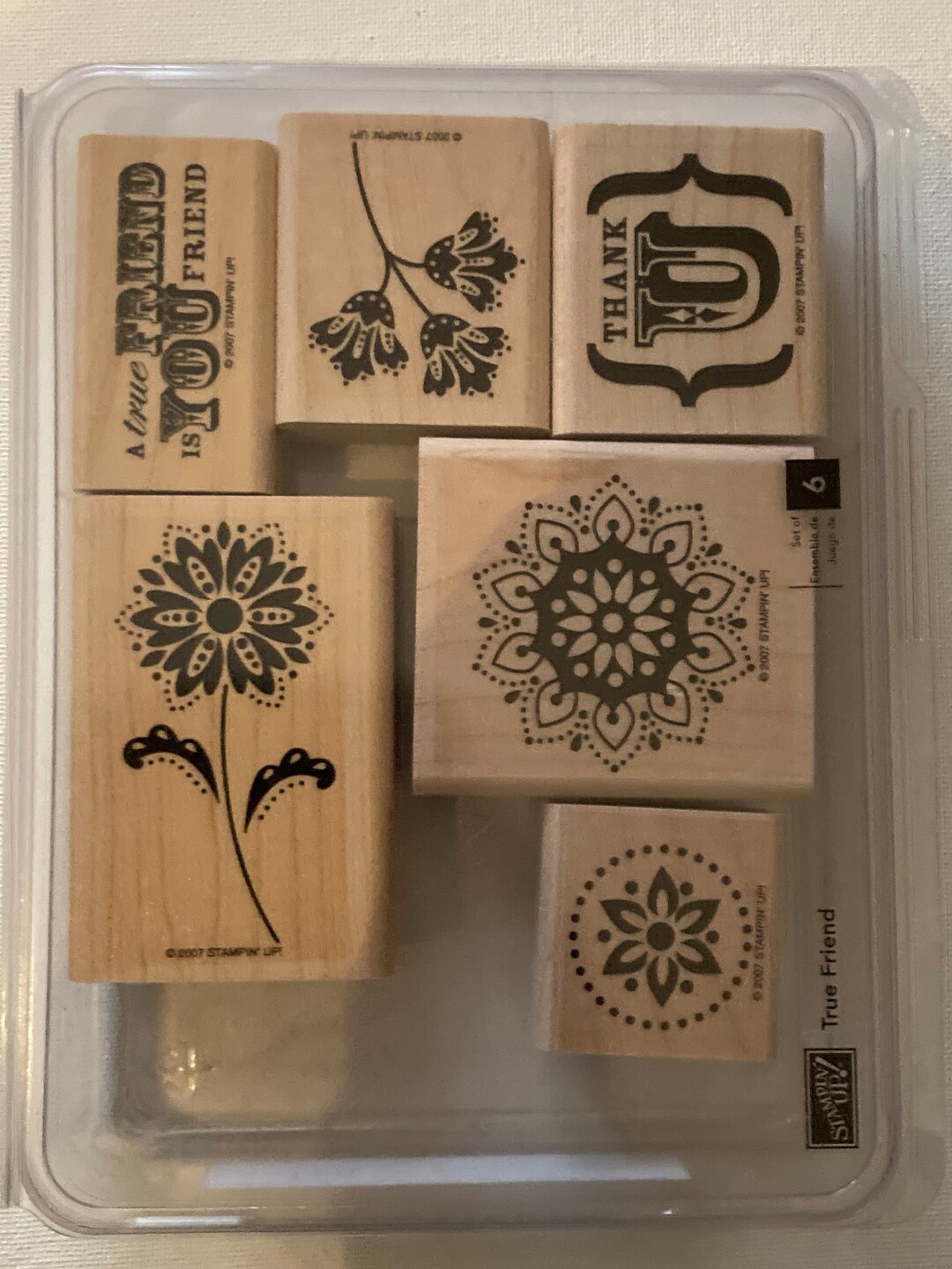 Stampin up True Friends 6 Piece Block Rubber Stamp Set - Etsy
