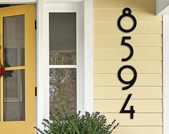 Modern Steel Address Numbers: Individual House Letters