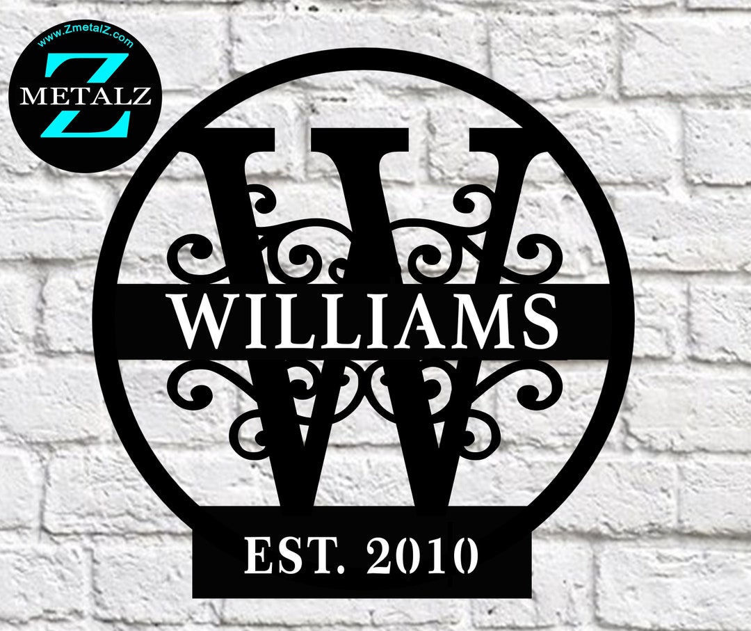 Personalized Metal Last Name Sign - Custom Family Name Wall Decor - Etsy