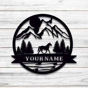 Horse Scene Personalized last name