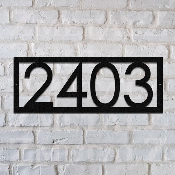 House Number Metal Sign | Outdoor Sign | House Numbers | Address Sign | Address Plaque | Metal House Number