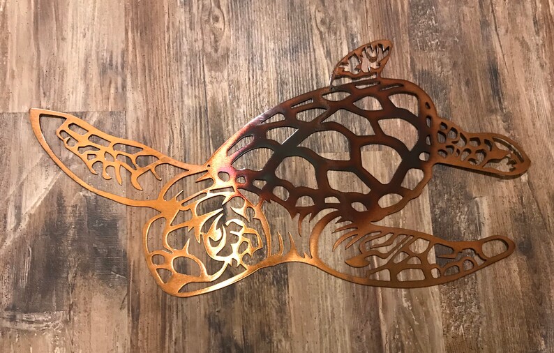 Metal Sea Turtle Metal Wall Art Metal Wall Decor Metal Etsy