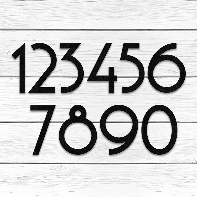 Metal House Number Sign With In-ground Stakes - Powder Coated Steel - Etsy