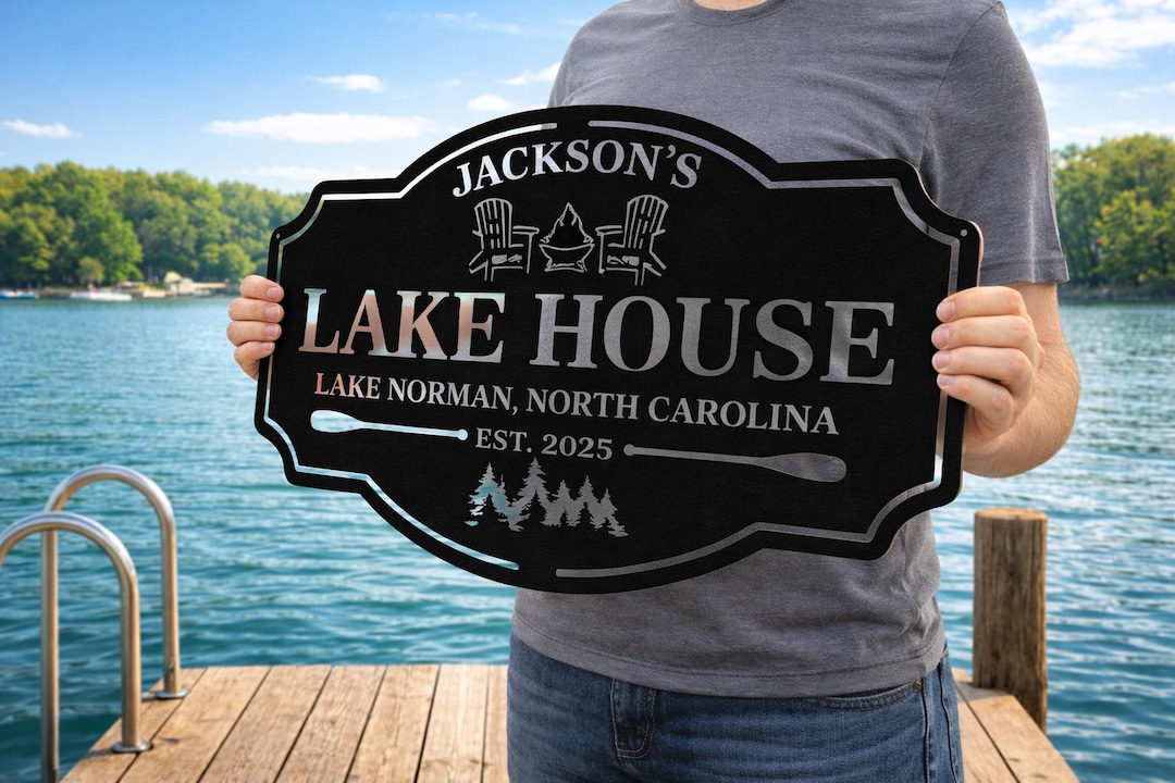 Personalized Lake House Metal Sign: Custom Outdoor Decor, Lake House ...